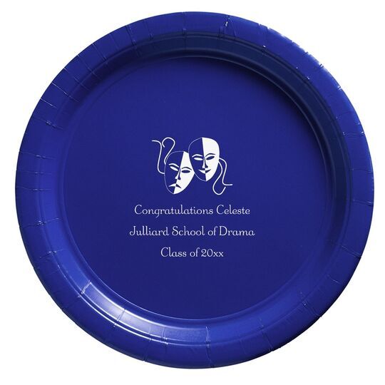Tragedy and Comedy Masks Paper Plates